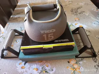 Kit Ejercicio Rueda y Mancuerna 15 lbs