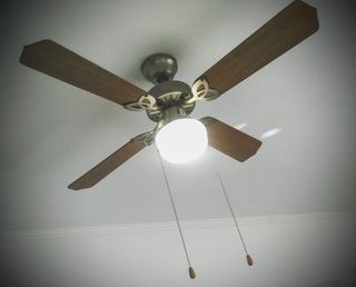 Ventilador de techo madera y luz