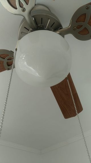 Ventilador de techo madera y luz