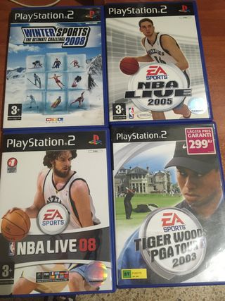 4 Juegos PS2 Deportivos: NBA Live, Winter Sports