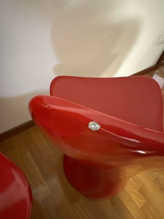 Juego de 2 Sillas Modernas Rojas