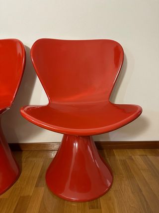 Juego de 2 Sillas Modernas Rojas
