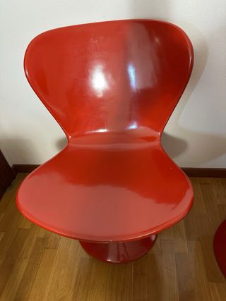 Juego de 2 Sillas Modernas Rojas