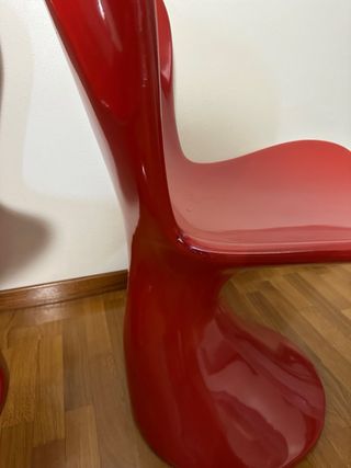 Juego de 2 Sillas Modernas Rojas
