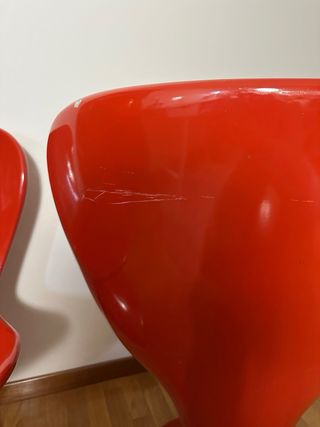 Juego de 2 Sillas Modernas Rojas