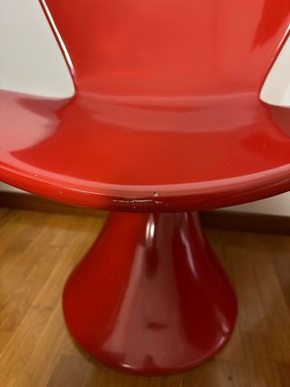 Juego de 2 Sillas Modernas Rojas