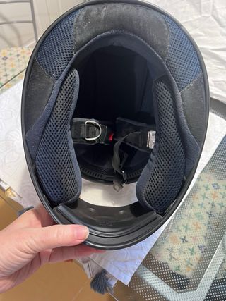 2 Cascos con funda de tela AGV Plateados Talla L.