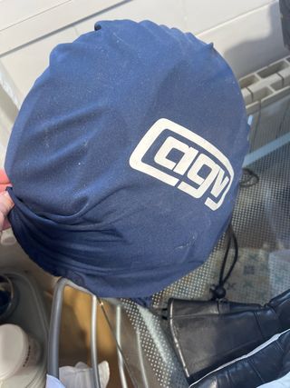 2 Cascos con funda de tela AGV Plateados Talla L.