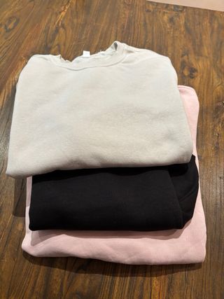 Sudadera rosa claro corta mujer