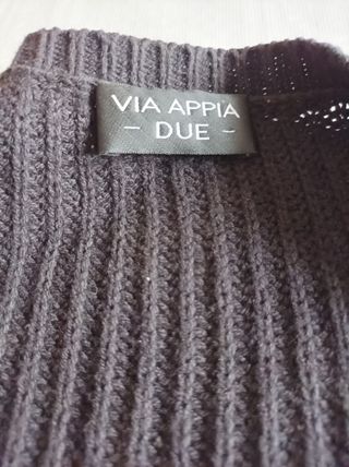 Cardigan Lungo Via Appia Due Nero Lurex