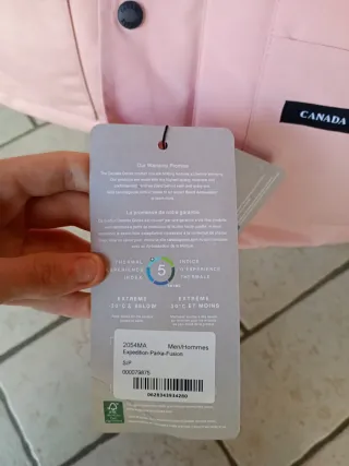 Smanicato Canada Goose rosa