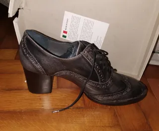 Stivaletto Francesina Grigio con Tacco