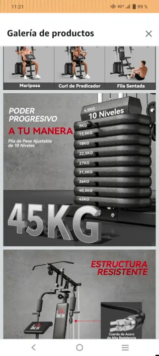 Máquina de musculación HOMCOM