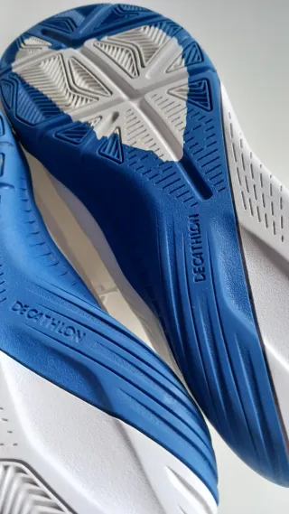 Zapatillas deportivas blancas y azules talla 41