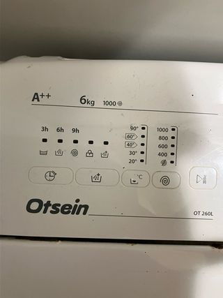 Lavadora Otsein 6kg Carga Superior Blanca A++