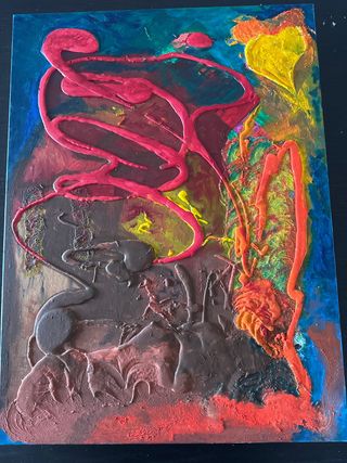 Cuadro al óleo abstracto