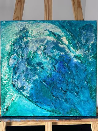 Cuadro al óleo abstracto