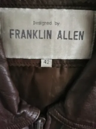 Chaqueta de piel marrón hombre