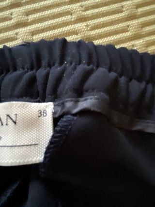 Pantalón de crepé  azul marino