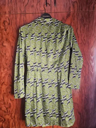 Vestido Mango verde estampado