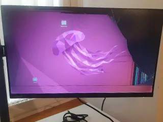 Monitor Lenovo C27-20 con pannello danneggiato