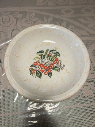 Piatto in ceramica con ciliegie