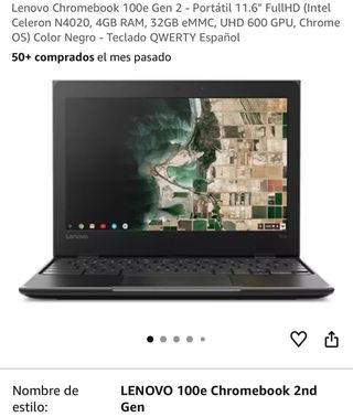 Lenovo Chromebook 100e Gen 2 Portátil