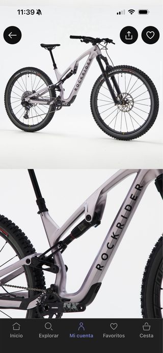 Bicicleta de montaña Carbono Mountain feel 900S