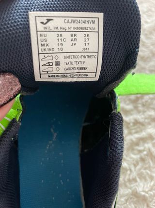 Zapatos de fútbol Joma niño azul y verde talla 28