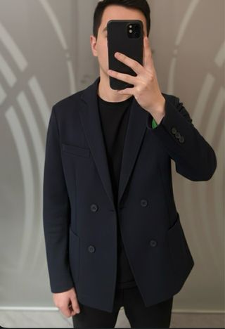 Blazer Doppio Petto Blu Notte Taglia M