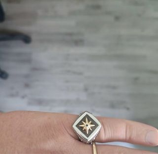 Anillo Sello Plata y Oro (baño)