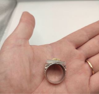Anillo Sello Plata y Oro (baño)