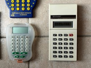 Stock collezione 10 calcolatrici tascabili vintage