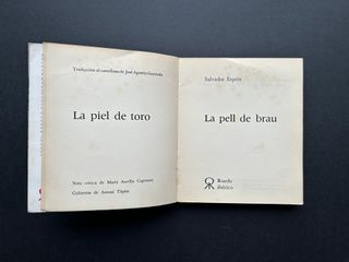 La pell de brau - Salvador Espriu – Ruedo Ibérico