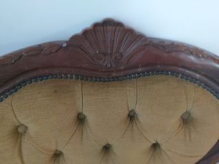 Divano vintage tessuto e legno