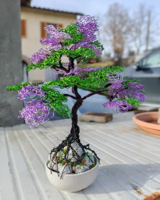 Albero Decorativo Filo di alluminio