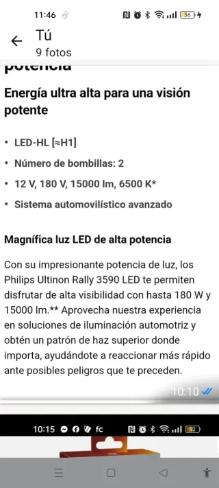 Bombillas LED Philips Ultinon Rally 3590