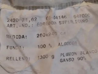 Edredón Nórdico Sleepwell Plumón 90% 260x240