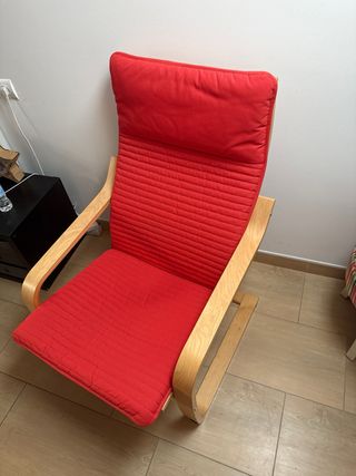 Silla Poäng Ikea Roja Madera