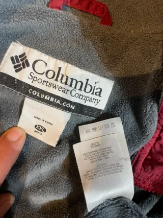 Chaqueta Harrington Columbia Polar Roja