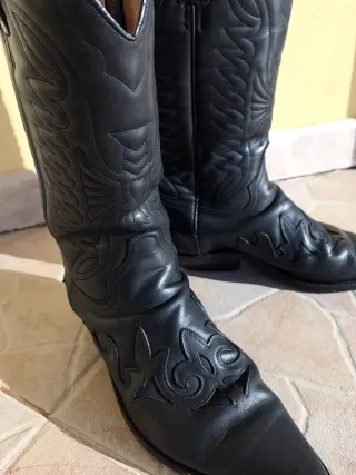 Botas Cowboy Homem Pretas