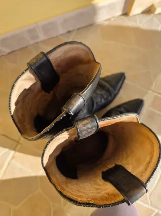 Botas Cowboy Homem Pretas