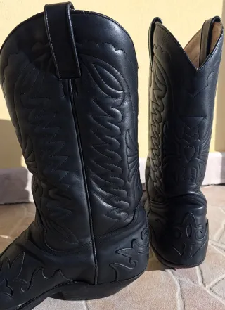Botas Cowboy Homem Pretas