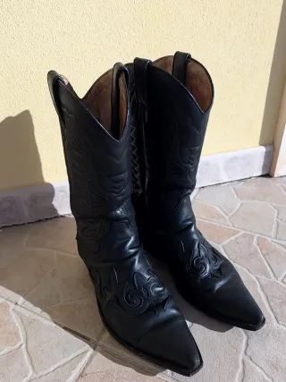 Botas Cowboy Homem Pretas