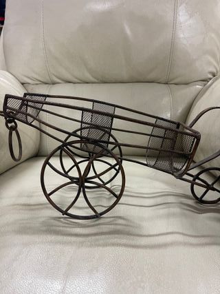 Carretilla decorativa metal vintage