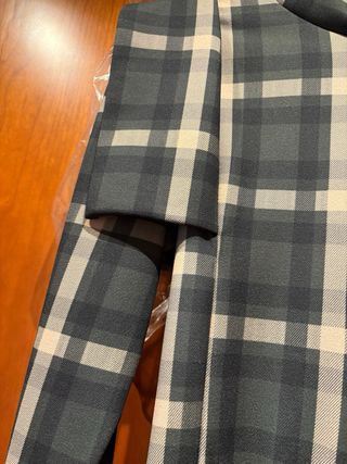 Vestido cuadros verde y beige sin estrenar