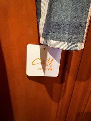 Vestido cuadros verde y beige sin estrenar