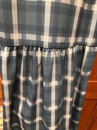 Vestido cuadros verde y beige sin estrenar