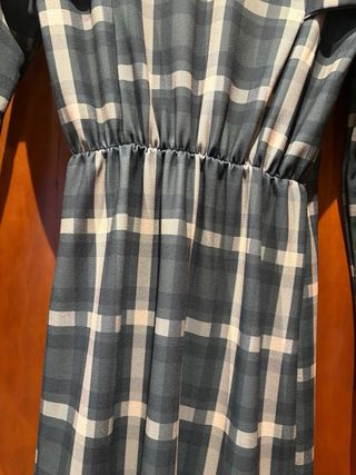 Vestido cuadros verde y beige sin estrenar