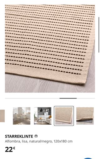 Alfombra beige y verde